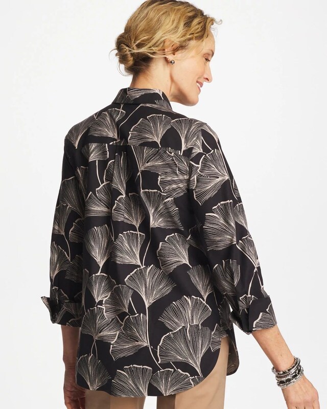 No Iron Stretch Ginkgo Glory Shirt - image 3